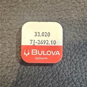 NOS Bulova Watch Part # 33.020/7 3/4 2692.10.  Authentic Bulova watch component